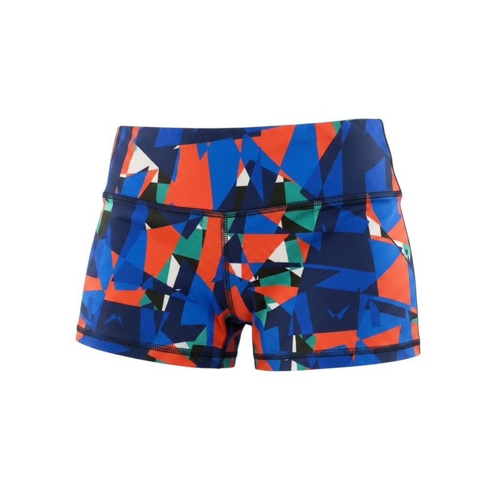 FLEO Performance Training Shorts Geometric Shard Print Athletic Activewear EUC